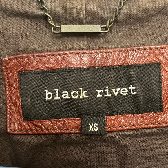 Black Rivet Women's Rich Brown Leather Jacket - Picture 2 of 8